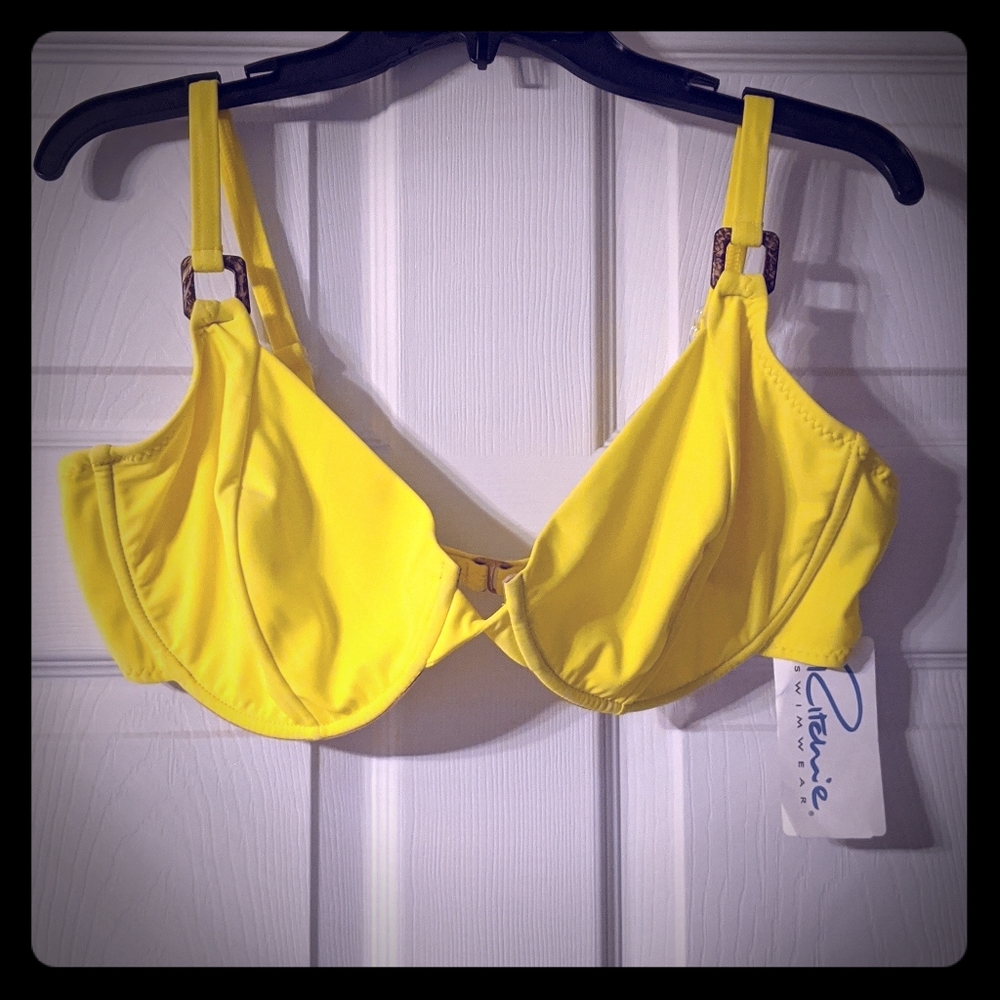 Bright Neon Yellow Bikini Top
